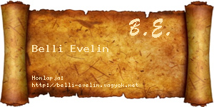 Belli Evelin névjegykártya